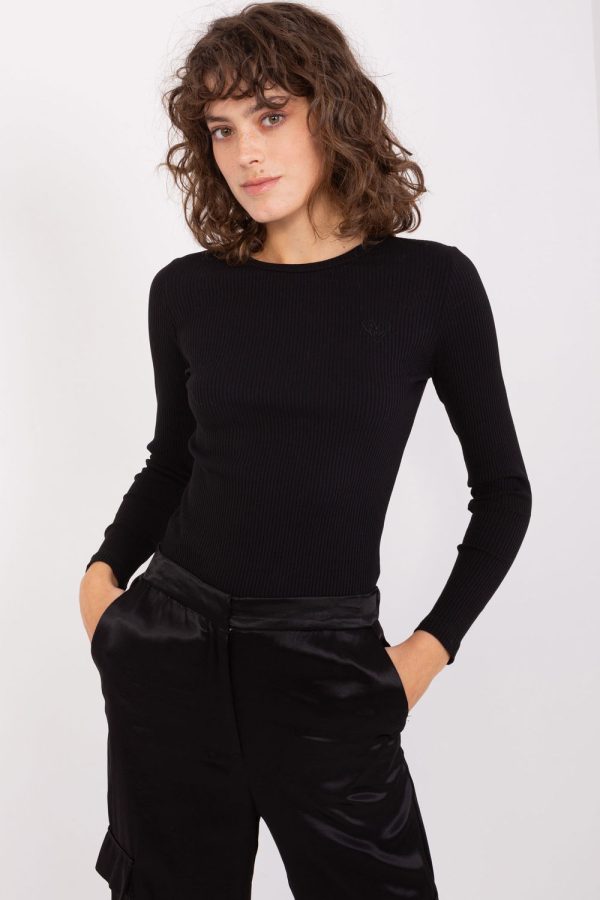 Black Blouse in Women`s Blouses, Tunics with Cotton and Spandex