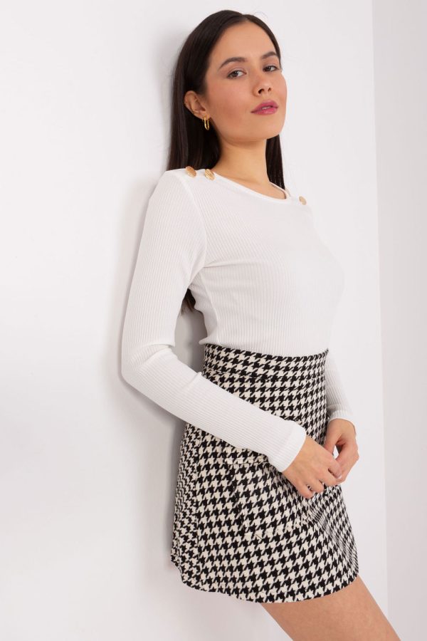 Beige Blouse in Women`s Blouses, Tunics with Cotton and Spandex