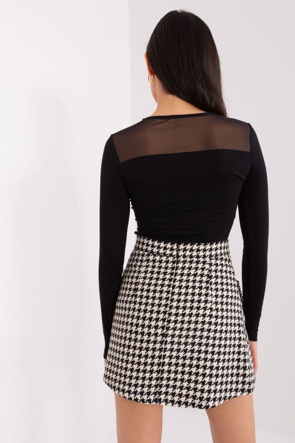 Black Blouse in Women`s Blouses, Tunics with Spandex and Viscose