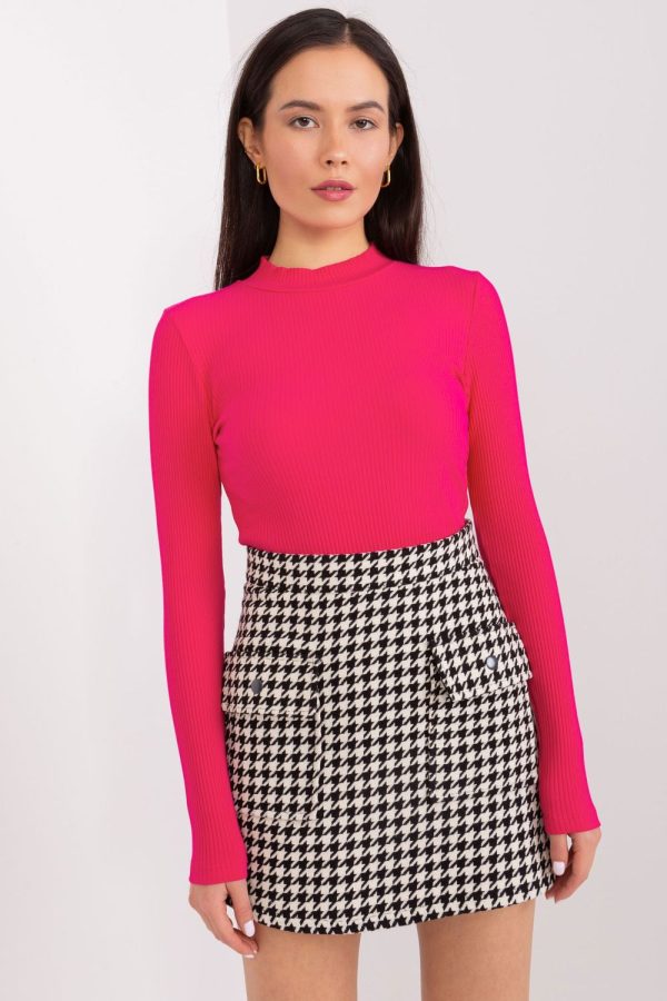 Pink Blouse in Women`s Blouses, Tunics with Cotton and Spandex