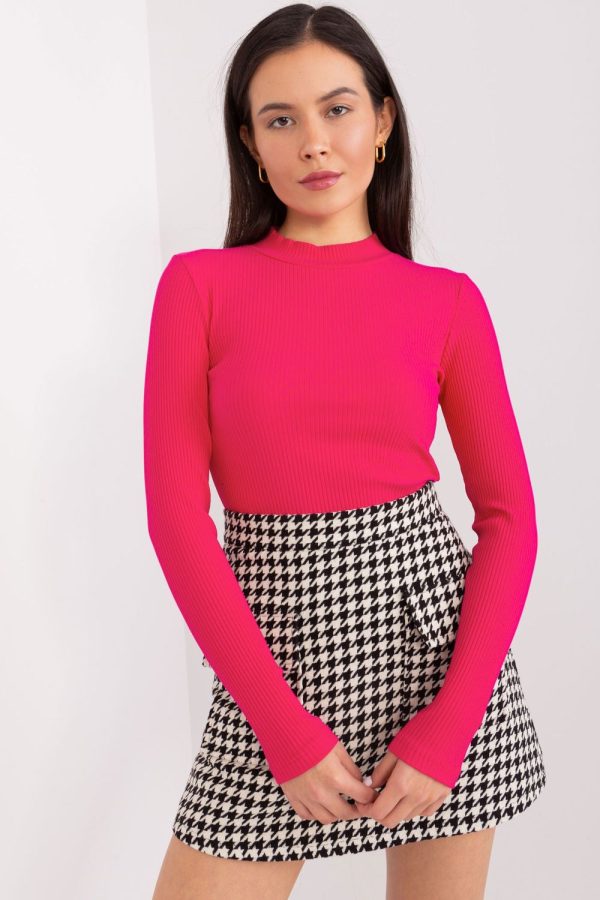 Pink Blouse in Women`s Blouses, Tunics with Cotton and Spandex