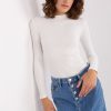 Beige Blouse in Women`s Blouses, Tunics with Cotton and Spandex