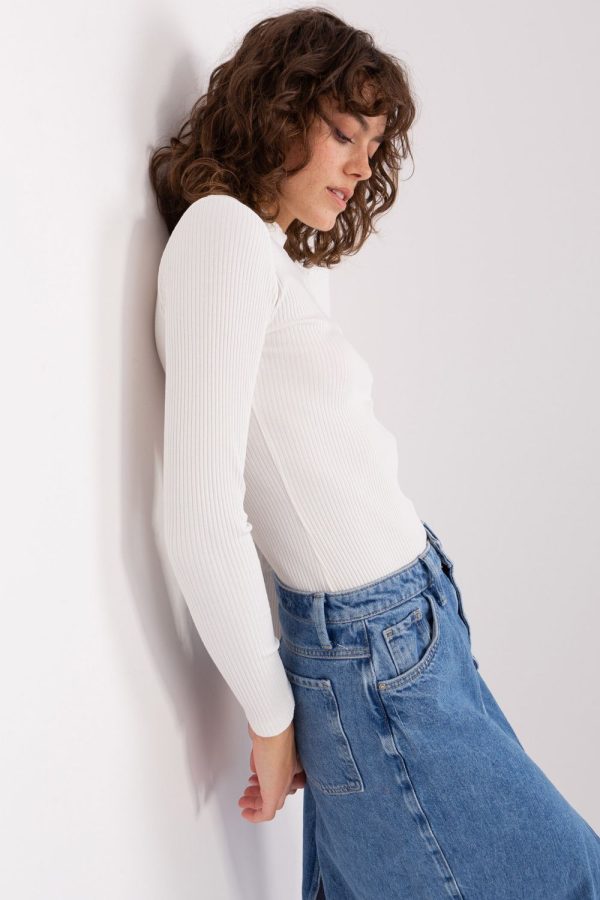 Beige Blouse in Women`s Blouses, Tunics with Cotton and Spandex