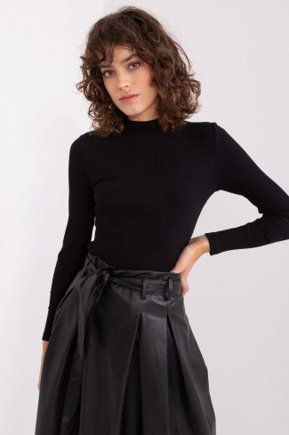Black Blouse in Women`s Blouses, Tunics with Cotton and Spandex