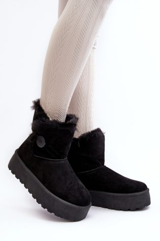 Black Snow Boots in Women`s Ankle Boots & Booties with Fabric, Warmers, Footbed, Upper Height and Platform Height