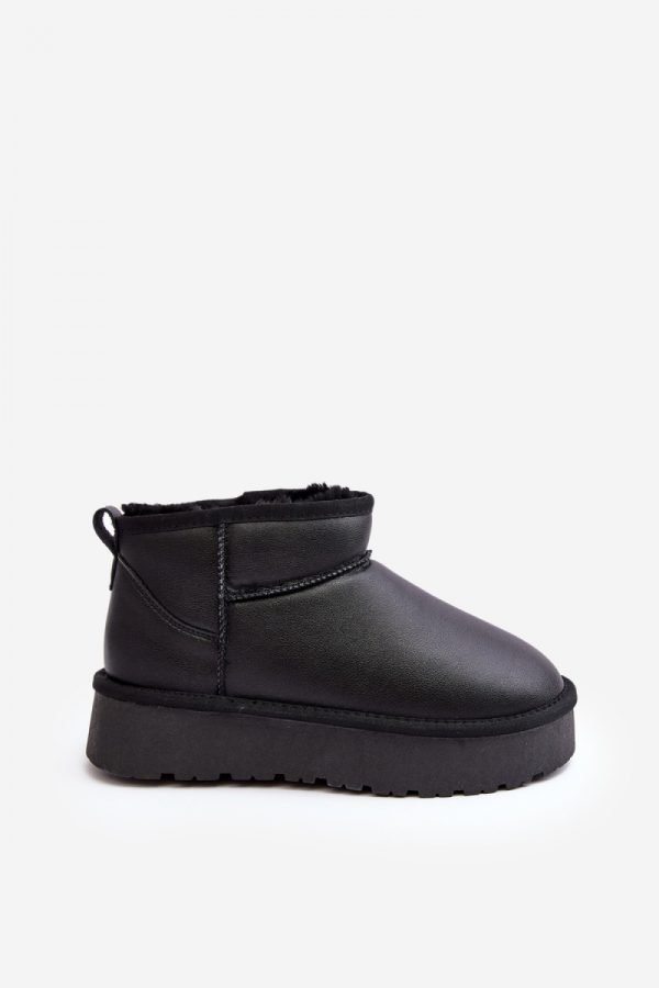 Black Snow Boots in Women`s Ankle Boots & Booties with Fabric, Warmers, Footbed, Upper Height and Platform Height