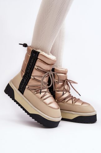 1004498.jpg Beige Snow Boots in Women`s Ankle Boots & Booties with Fabric, Warmers, Footbed, Upper Height and Sole Height
