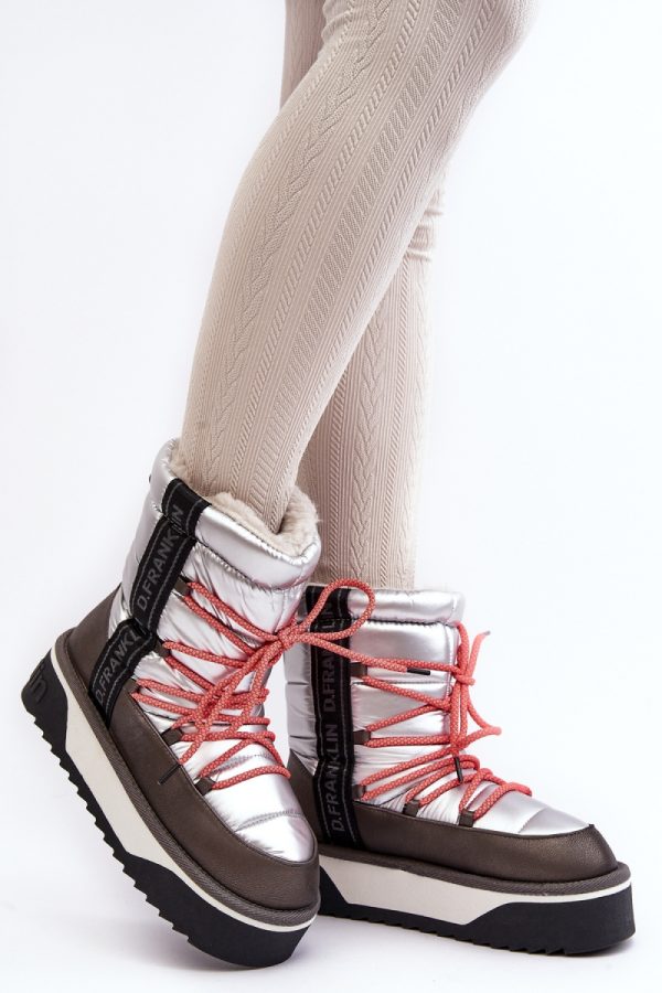 Grey Snow Boots in Women`s Ankle Boots & Booties with Fabric, Warmers, Footbed, Upper Height and Sole Height