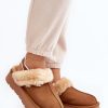 Brown Slippers in Slippers For Women with Fabric, Warmers, Footbed and Platform Height