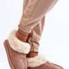 Beige Slippers in Slippers For Women with Fabric, Warmers, Footbed and Sole Height