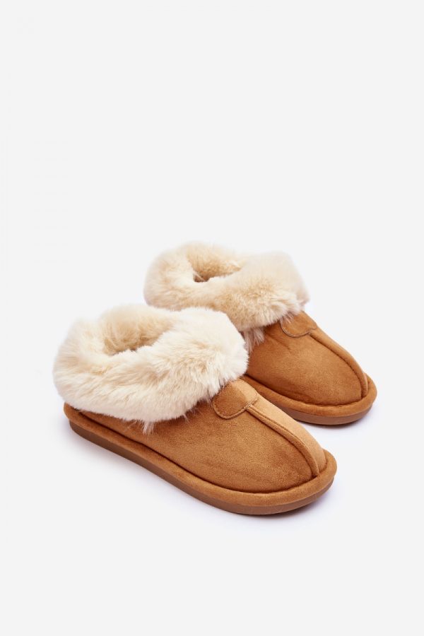Brown Slippers in Slippers For Women with Fabric, Warmers, Footbed and Sole Height