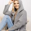 1004894 Grey Cardigan in Cardigans For Women, Ponchos with Acrylic, Polyamide, Polyester and Wool