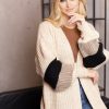 1004898 Beige Cardigan in Cardigans For Women, Ponchos with Acrylic, Polyamide, Polyester and Wool