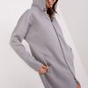 Grey Sweatshirt in Sweatshirts For Women with Cotton and Spandex