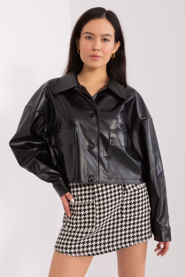 Black Jacket in Women`s Coats, Jackets with Spandex and Polyester