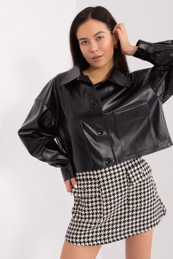 Black Jacket in Women`s Coats, Jackets with Spandex and Polyester