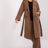 Brown Coat in Women`s Coats, Jackets with Cotton and Spandex