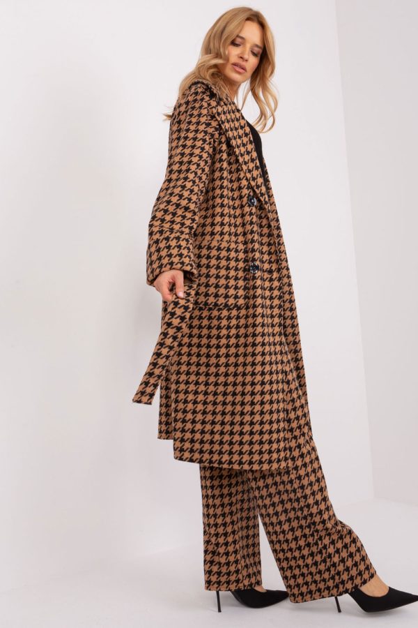 Brown Coat in Women`s Coats, Jackets with Cotton and Spandex