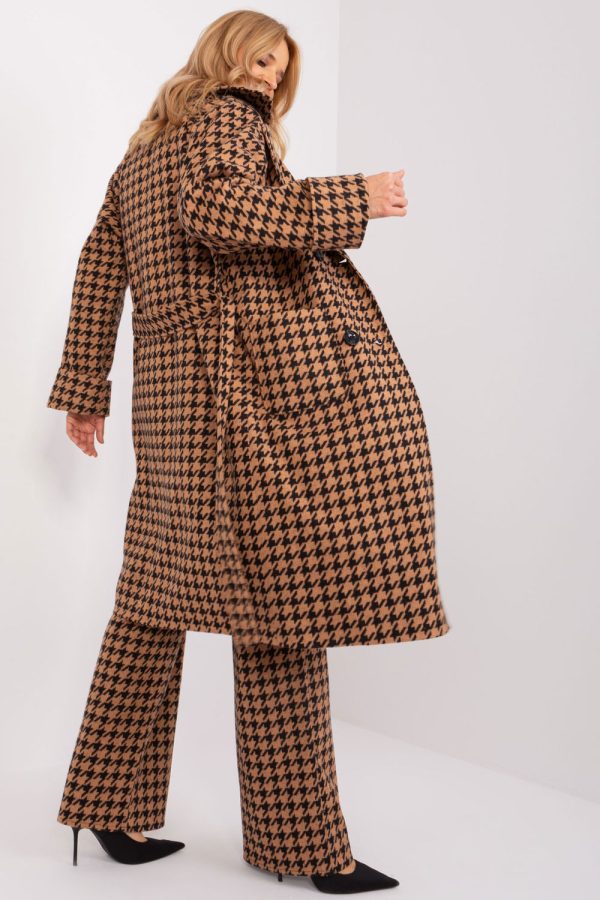 Brown Coat in Women`s Coats, Jackets with Cotton and Spandex