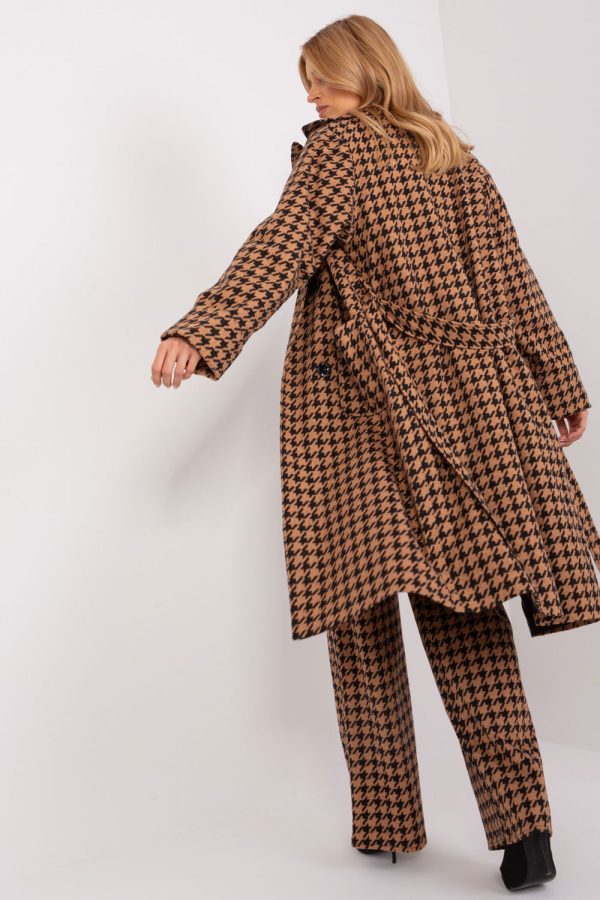 Brown Coat in Women`s Coats, Jackets with Cotton and Spandex