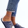 1005763.jpg Navy Blue Slippers in Slippers For Women with Fabric, Warmers, Footbed and Sole Height