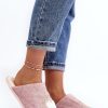 Pink Slippers in Slippers For Women with Fabric, Warmers, Footbed and Sole Height