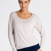 Beige Blouse in Women`s Blouses, Tunics with Spandex and Viscose