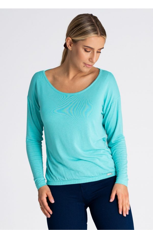Green Blouse in Women`s Blouses, Tunics with Spandex and Viscose