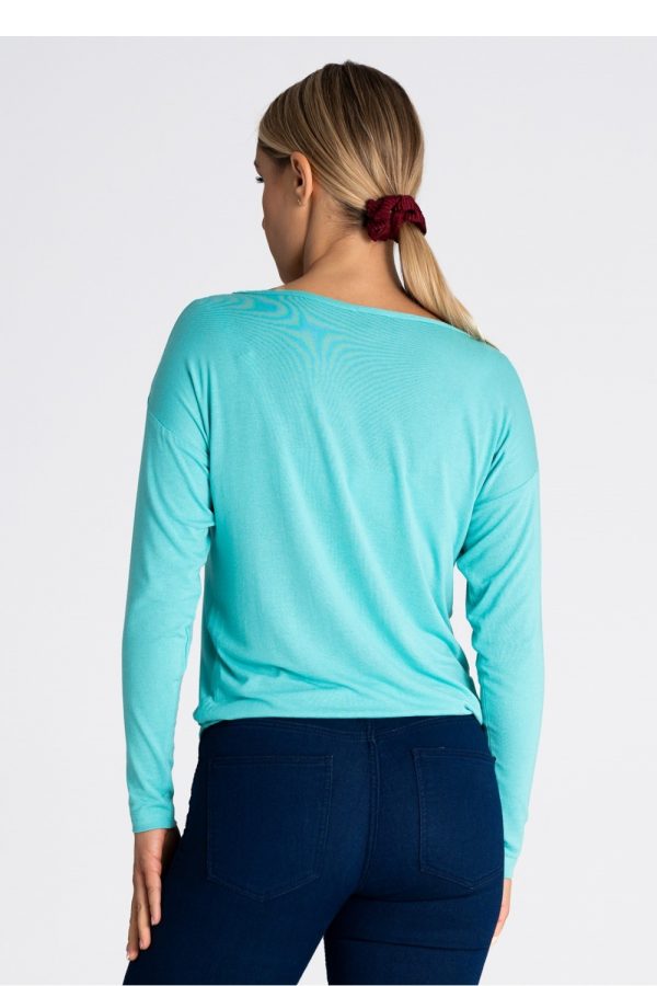 Green Blouse in Women`s Blouses, Tunics with Spandex and Viscose