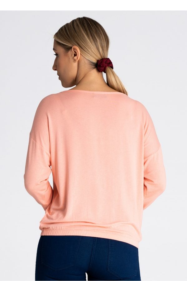 Pink Blouse in Women`s Blouses, Tunics with Spandex and Viscose