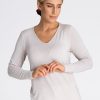 Beige Blouse in Women`s Blouses, Tunics with Spandex and Viscose