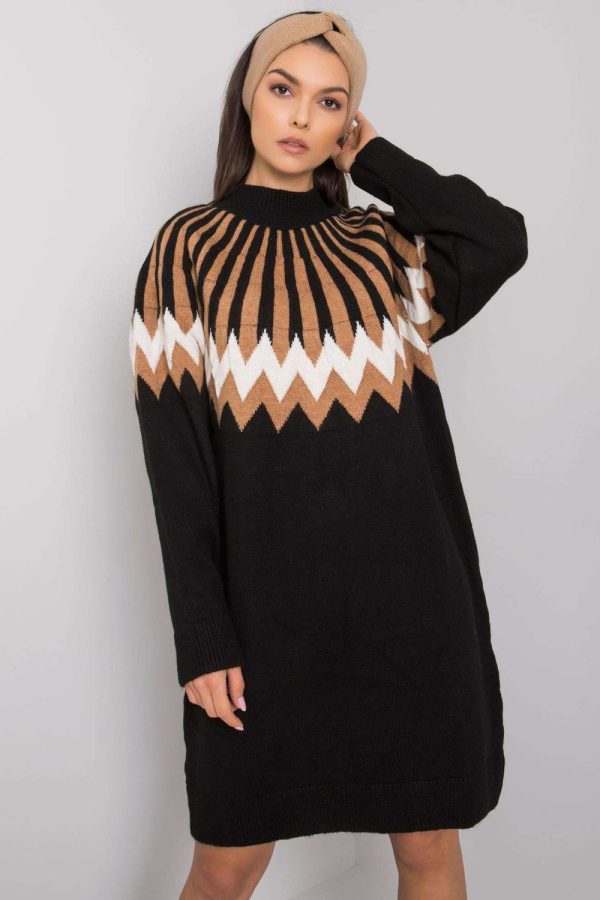 Black Daydress in Day Dresses with Acrylic, Spandex and Polyester