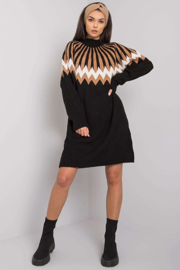 Black Daydress in Day Dresses with Acrylic, Spandex and Polyester