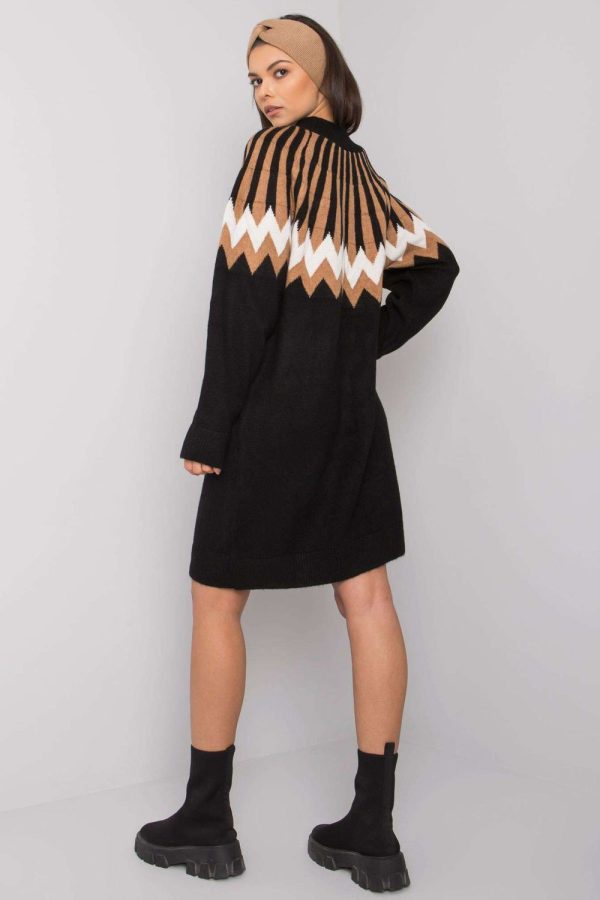 Black Daydress in Day Dresses with Acrylic, Spandex and Polyester