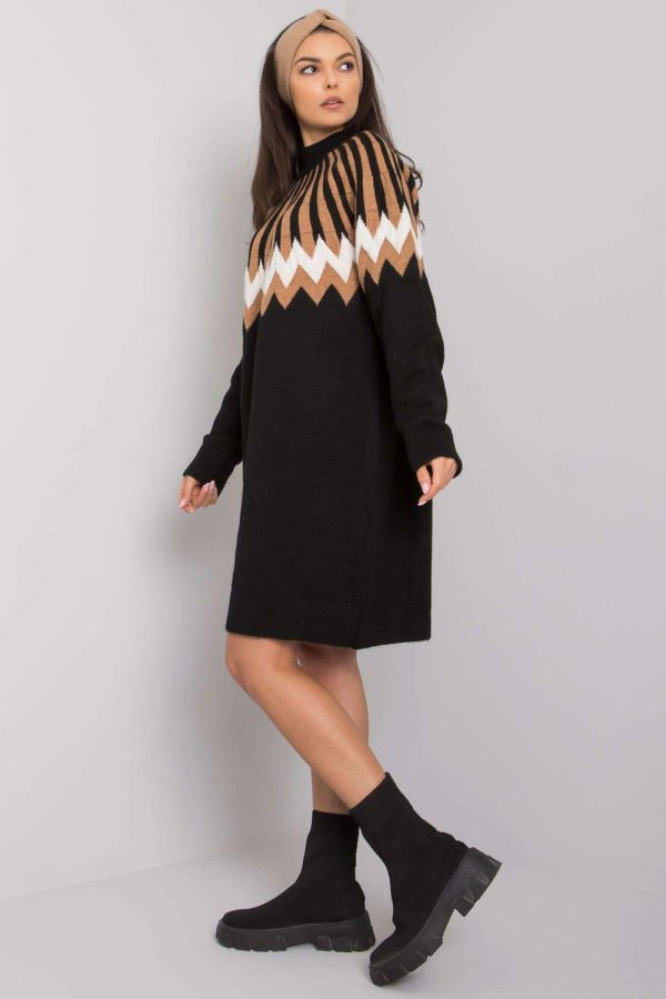 Black Daydress in Day Dresses with Acrylic, Spandex and Polyester