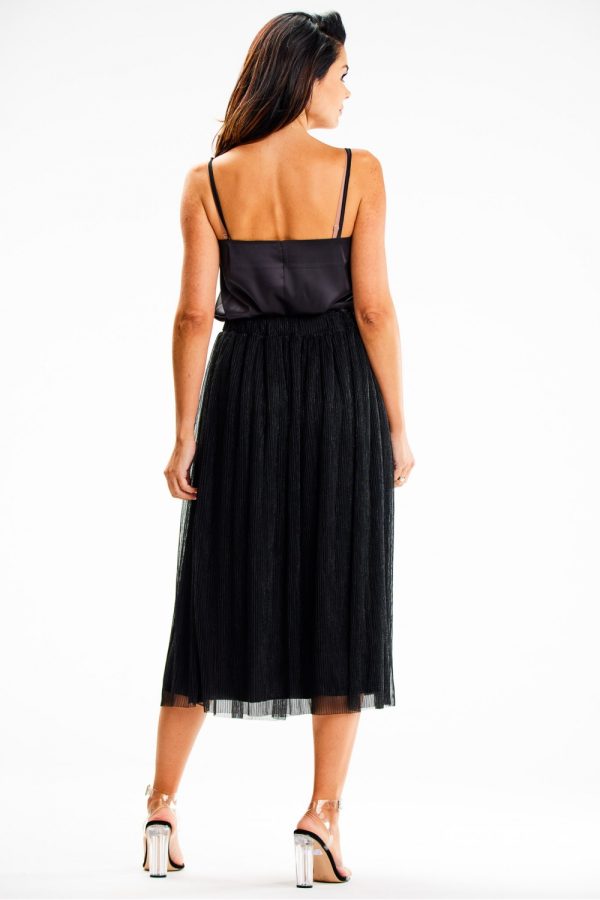 Black Skirt in Skirts with Spandex and Polyester