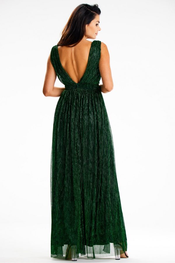 Green Long Dress in Evening Dresses with Spandex and Polyester