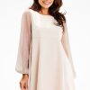 Beige Evening Dress in Evening Dresses with Spandex and Polyester