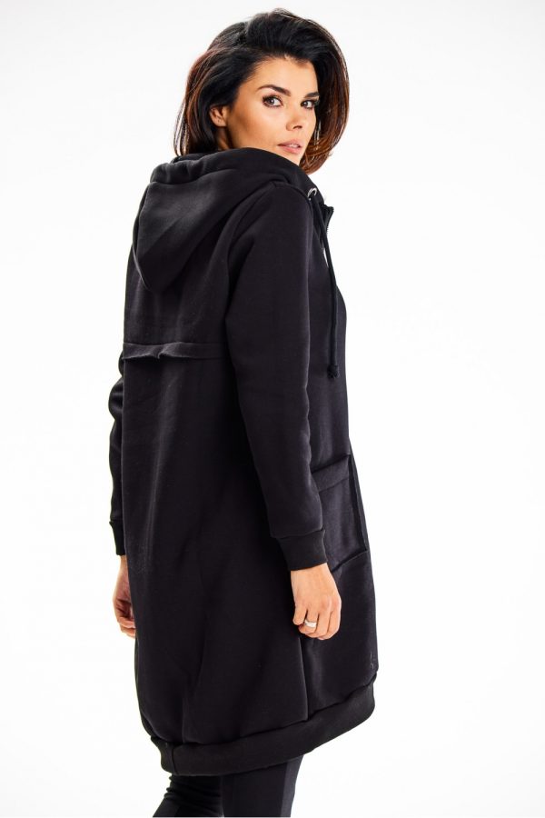 Black Sweatshirt in Sweatshirts For Women with Cotton and Spandex
