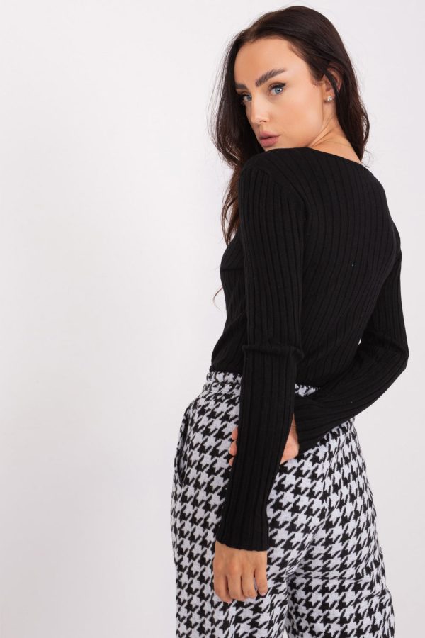 Black Jumper in Sweaters, Pullovers, Jumpers, Turtlenecks, Boleros, Shrugs with Nylon, Polyester and Viscose