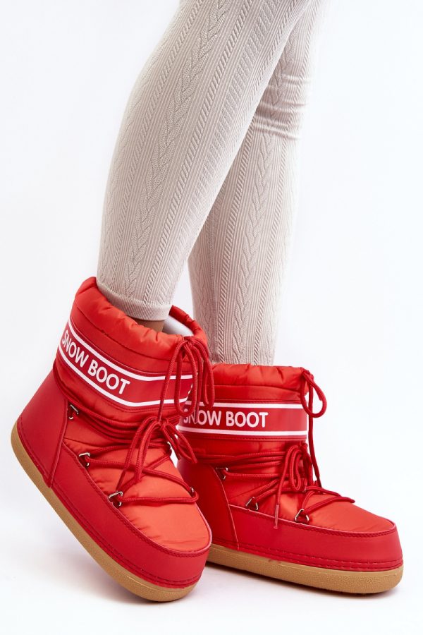 Red Snow Boots in Women`s Ankle Boots & Booties with Fabric, Warmers, Footbed, Upper Height and Platform Height