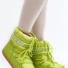 Green Snow Boots in Women`s Ankle Boots & Booties with Fabric, Warmers, Footbed, Upper Height and Platform Height