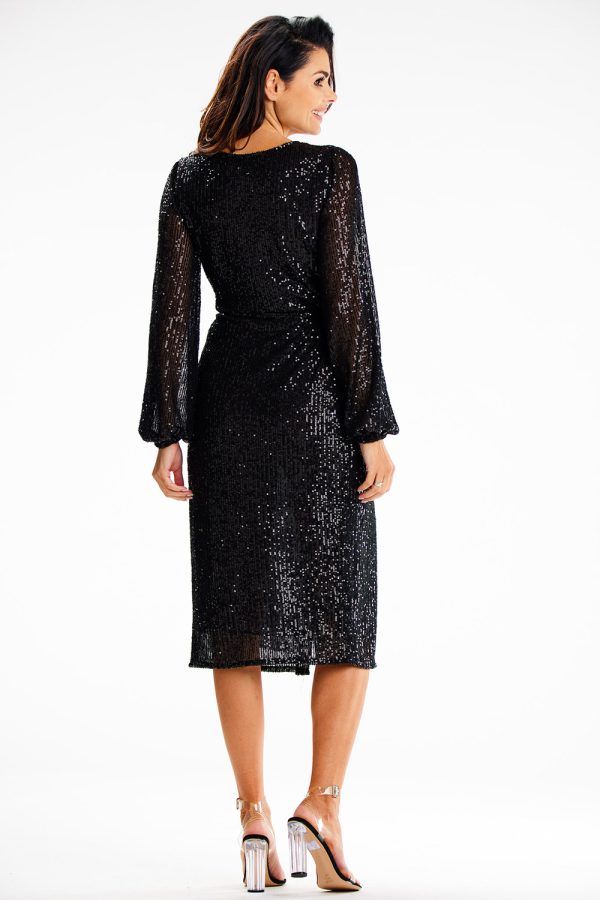 Black Evening Dress in Evening Dresses with Spandex and Polyester