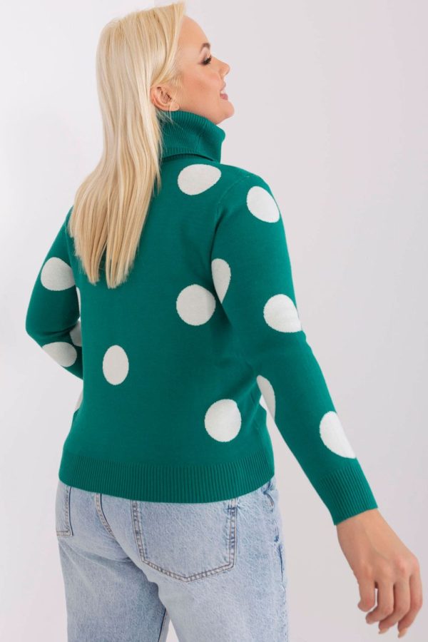 Green Jumper Plus Size in Plus Size Women with Nylon, Polyester and Viscose