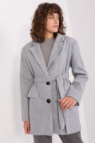 Grey Coat in Women`s Coats, Jackets with Polyester