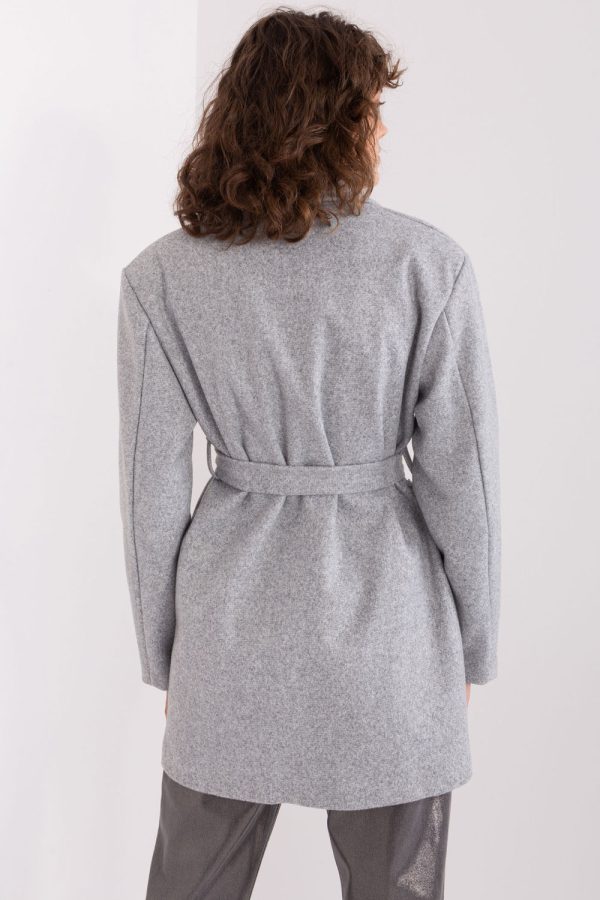 Grey Coat in Women`s Coats, Jackets with Polyester
