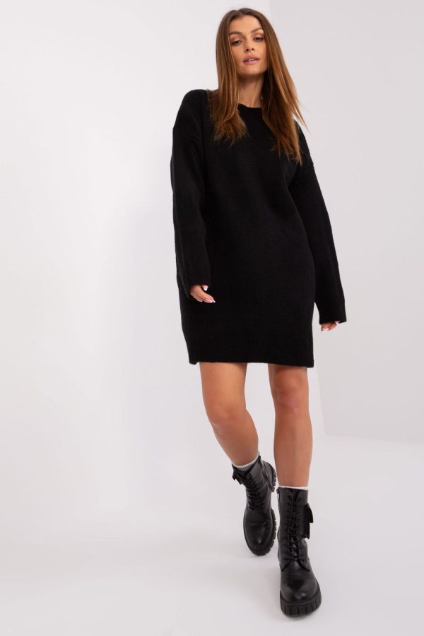 Black Daydress in Day Dresses with Acrylic, Spandex and Polyester