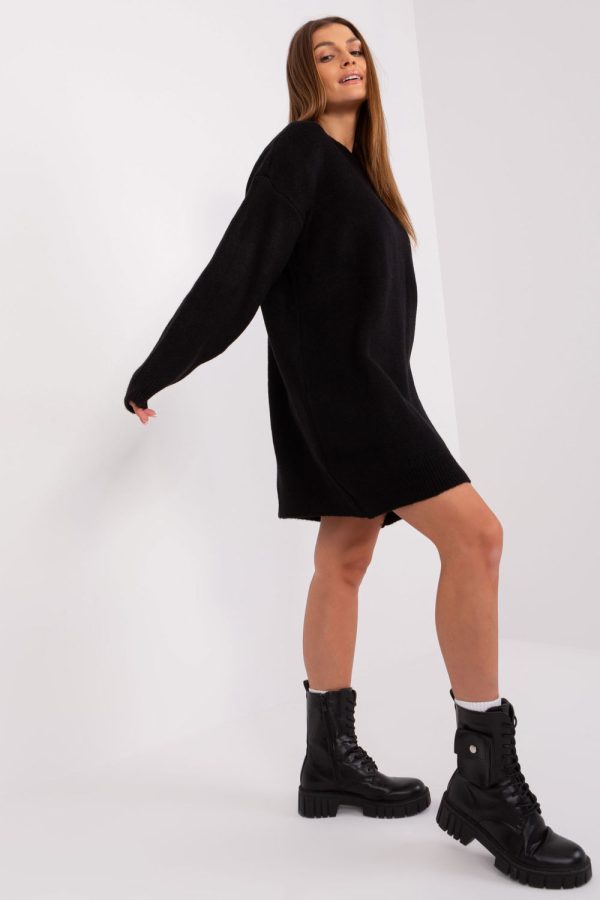 Black Daydress in Day Dresses with Acrylic, Spandex and Polyester