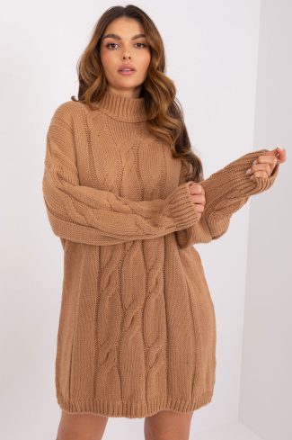Brown Daydress in Day Dresses with Acrylic and Wool