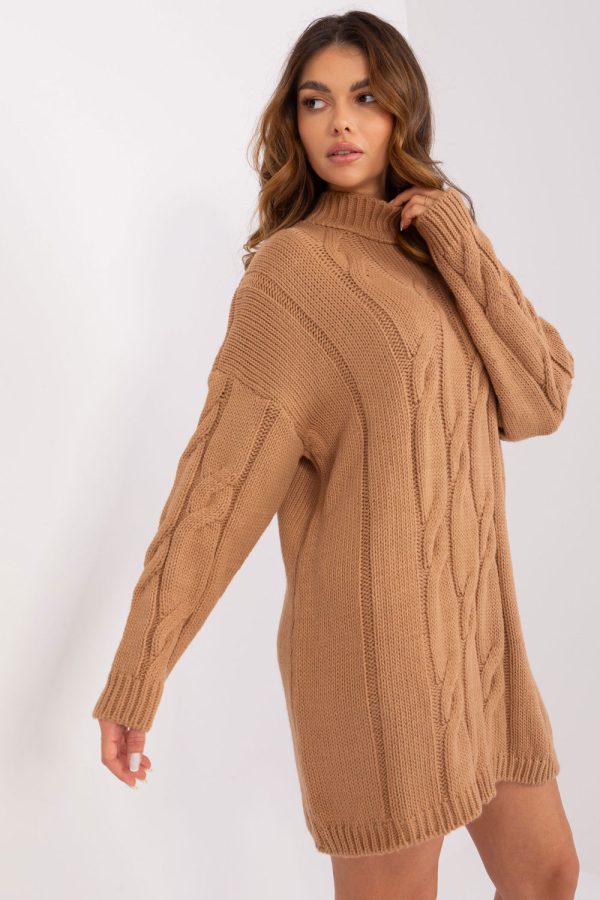 Brown Daydress in Day Dresses with Acrylic and Wool
